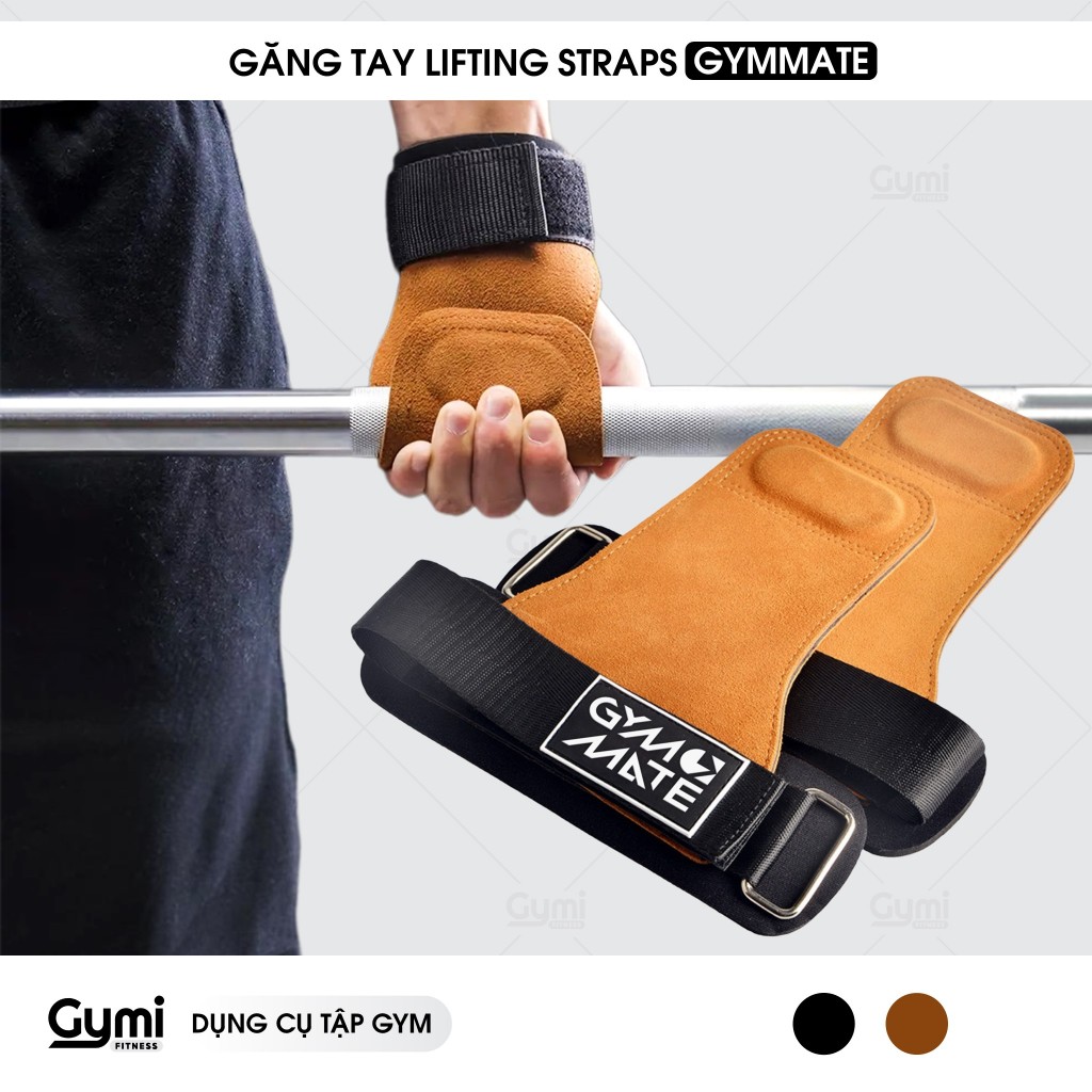 [1 Đôi] Găng Tay Tập Gym GYMMATE, Lifting Strap, Hỗ Trợ Các Bài Kéo, Deadlift, Lên Xà - KL-GYMMATE