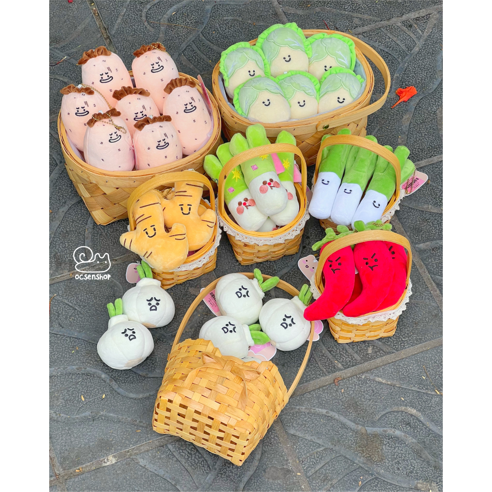 Móc khóa bông Rau Củ emotion