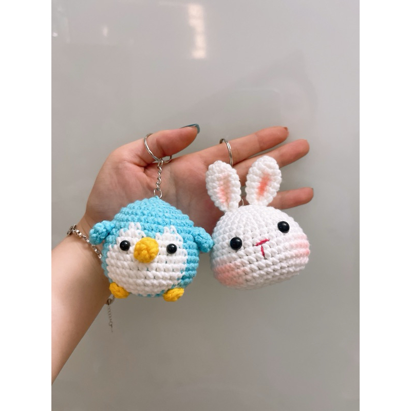Ảnh thật, có sẵn] Móc khoá đôi hình các con vật bằng len handmade dễ thương  làm quà tặng | Shopee Việt Nam