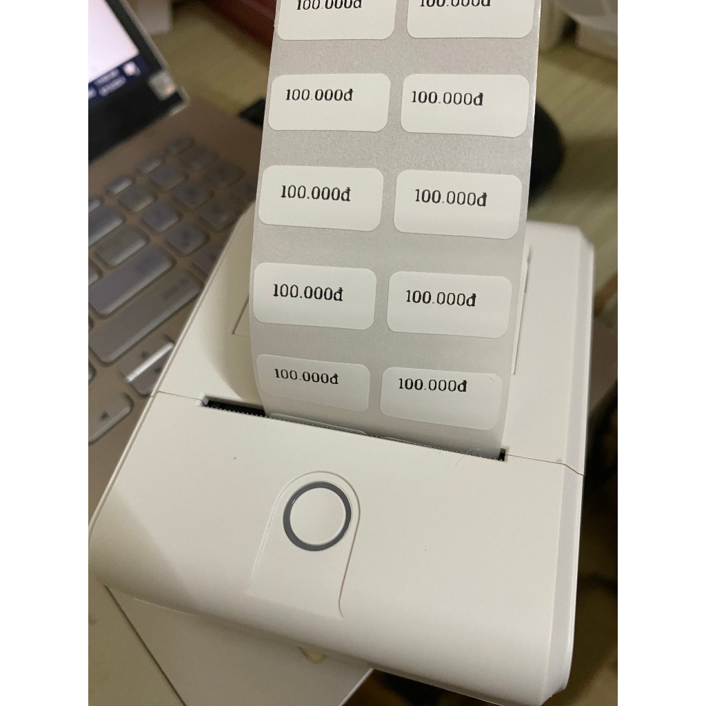 Máy in tem nhãn bluetooth mini cầm tay - in các tem nhãn độ nét cao dễ ...