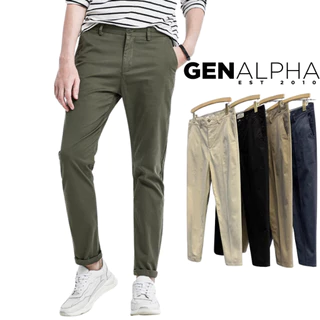 Quần dài kaki nam BASIC cao cấp GEN ALPHA , quần dài kaki nhiều màu chất vải dày co giản GEN454