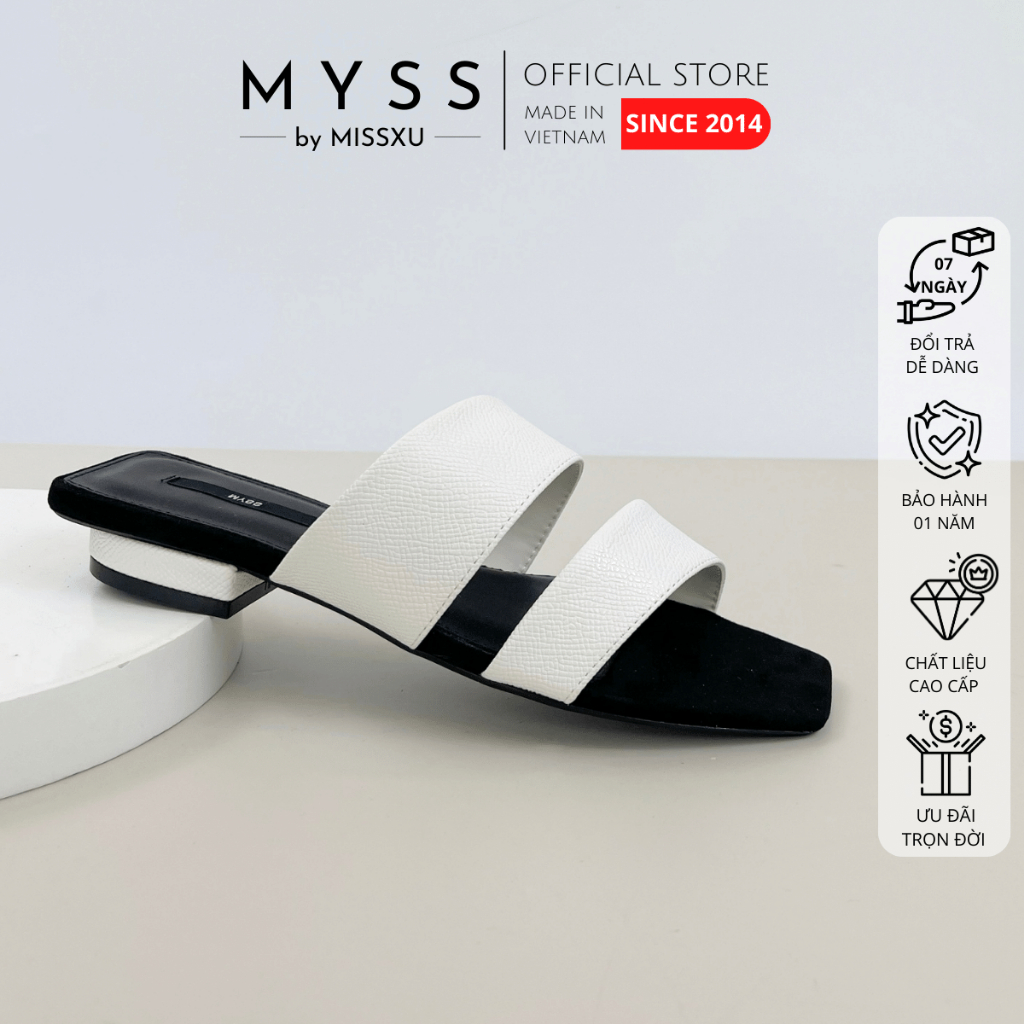 Dép nữ MYSS 2 quai ngang xéo 1,5cm cao cấp - DE120