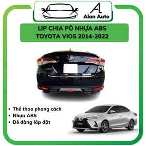 Lip chia pô xe TOYOTA VIOS 2014- 2022 , NHỰA ABS mạ crom, độ bền cao, dễ dàng lắp đặt