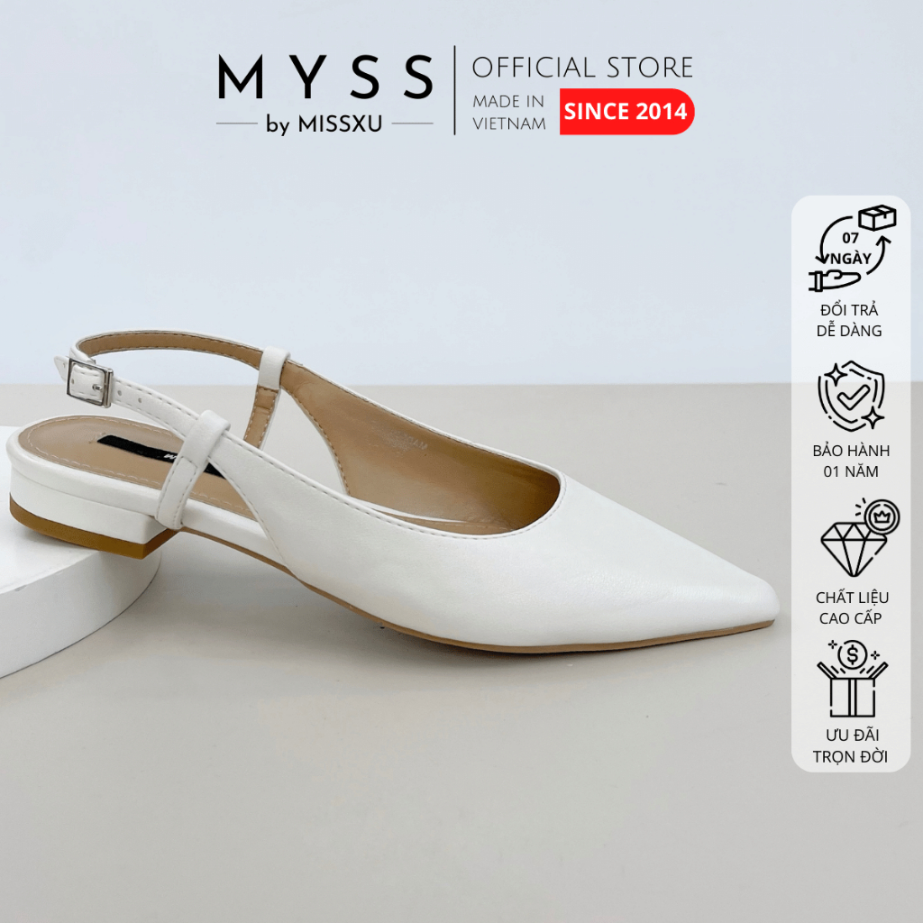 Giày cao gót nữ MYSS mũi nhọn 1.5 cm quai cài sau thời trang - CG283