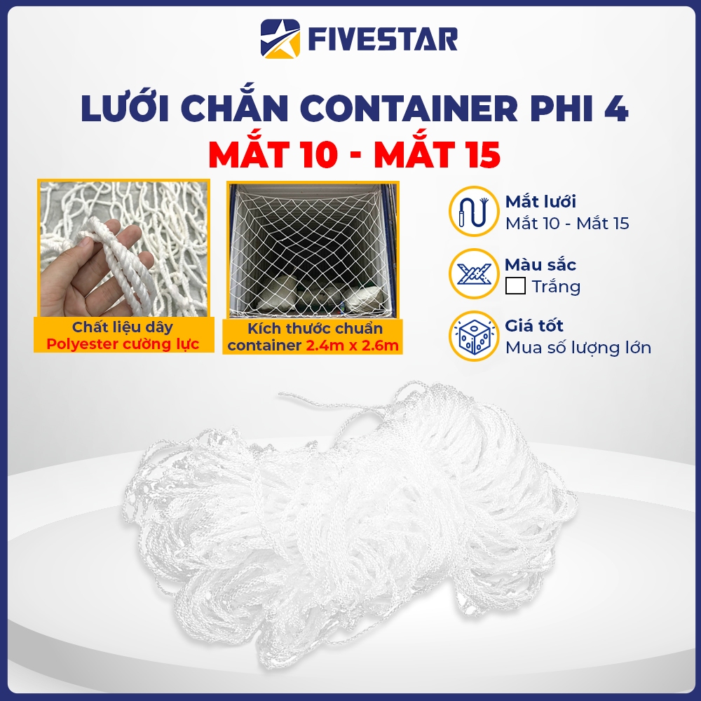 Lưới chắn container bảo vệ hàng hóa, lưới trùm hàng, chắn thùng xe tải ...