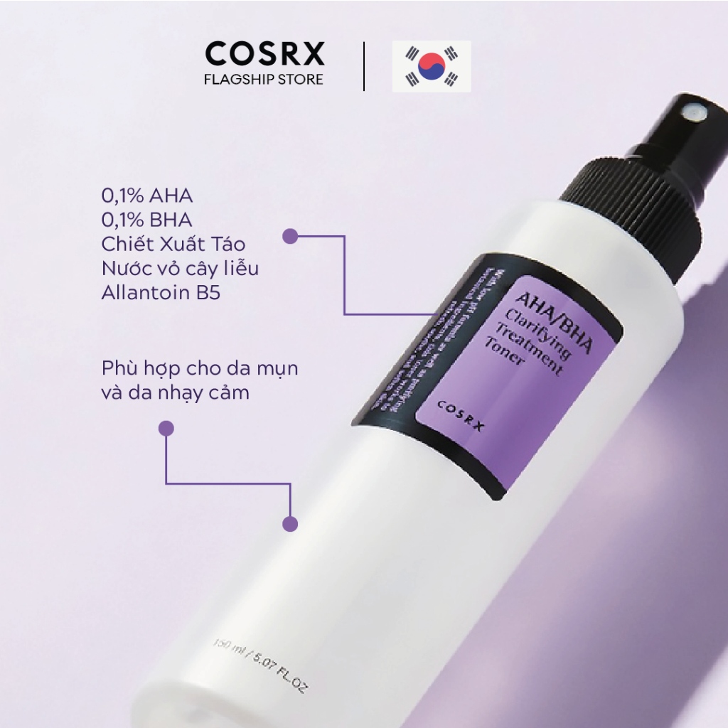 Ảnh Combo 2 Nước Hoa Hồng Tẩy Tế Bào Chết Hoá Học COSRX AHA/BHA Clarifying Treatment Toner 4