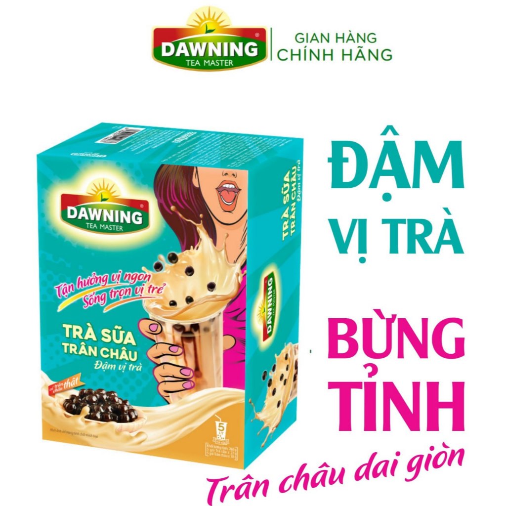 Ảnh Combo 5 hộp trà sữa trân châu DAWNING Đậm vị trà, hương thơm trà tự nhiên giúp tỉnh táo 260g 1
