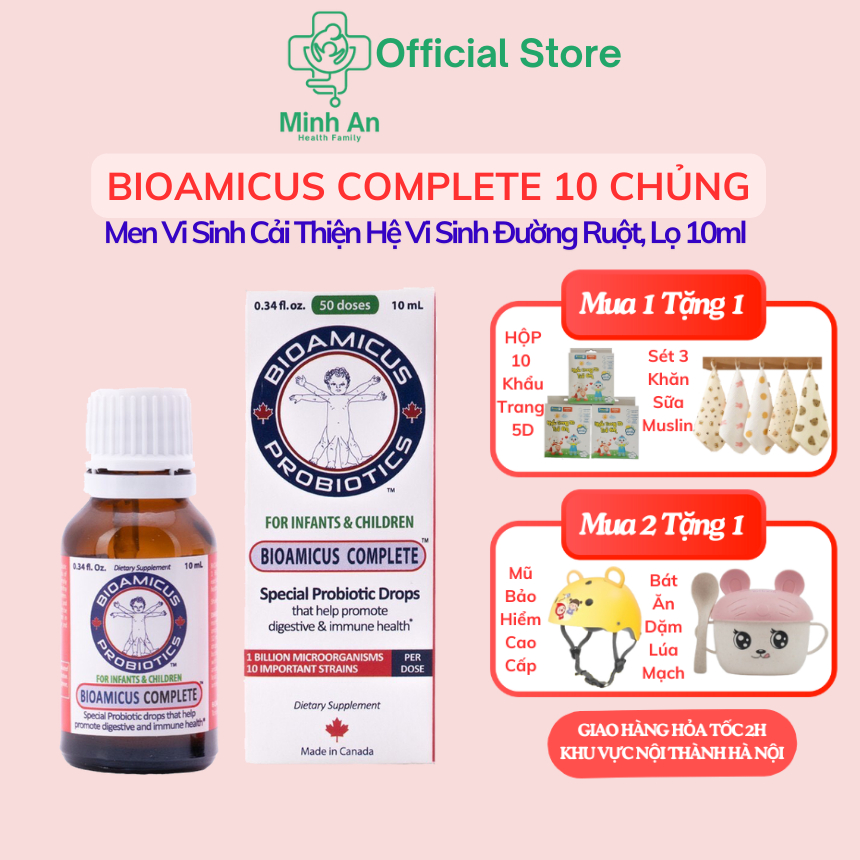 Men vi sinh 10 chủng BioAmicus Complete Hỗ Trợ Cải Thiện Hệ Vi Sinh ...