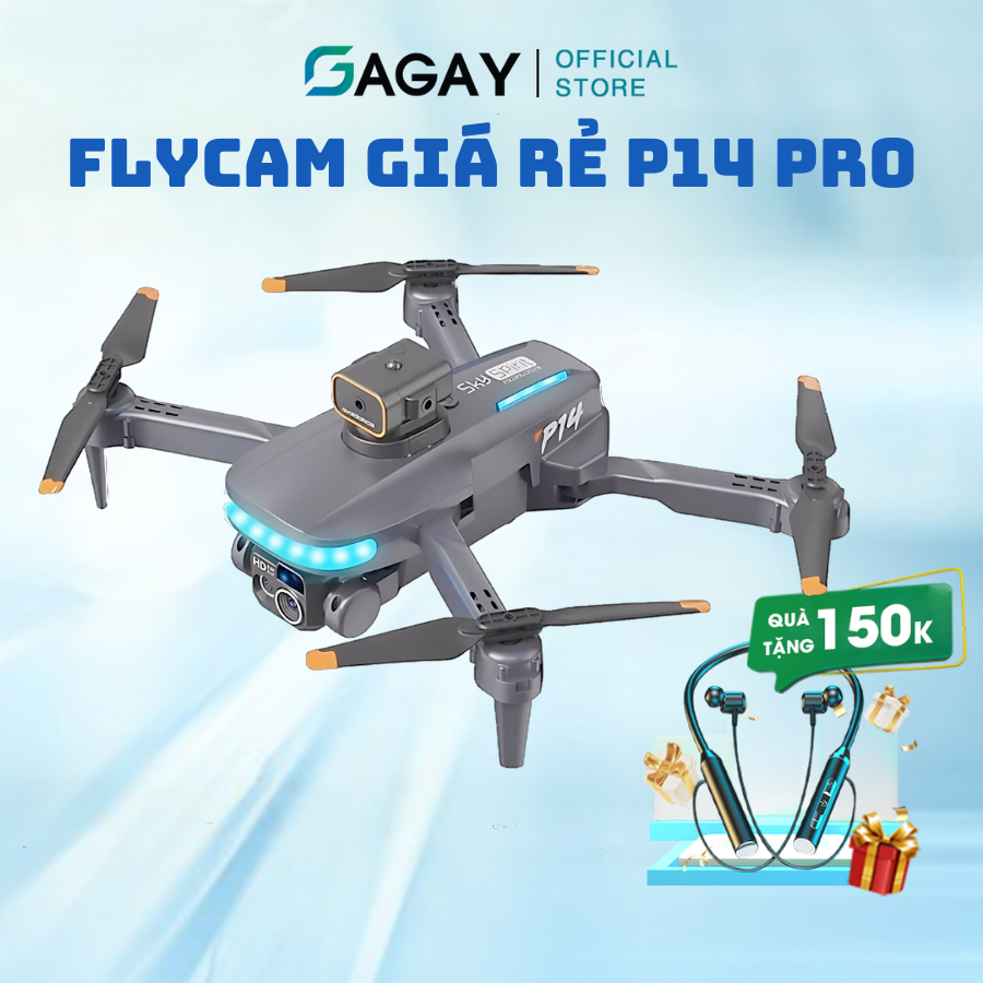 Flycam P14 pro, máy bay điều khiển từ xa, flycam giá rẻ tránh va chạm ...