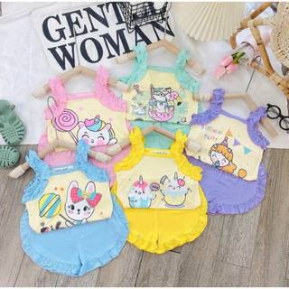 COMBO 5 BỘ 2 DÂY IN HÌNH NGHỘ NGHĨNH CÁC CON VẬT CHO BÉ GÁI
