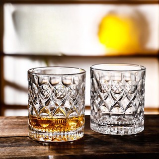 Bộ 6 Ly thủy tinh uống whisky 210ml đến 350ml, Cốc uống rượu mạnh, cold brew, trà, cà phê muối