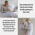 Gối bầu Coolmax cao cấp vải thoáng mát, Gối ôm bà bầu đa năng hỗ trợ giảm đau lưng nâng đỡ bụng giúp mẹ bầu ngủ ngon — ảnh 7