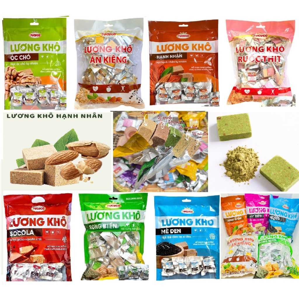 1KG/500GR Viên Lương Khô Mini Mix Vị Thay Thế Bữa Ăn Dinh Dưỡng Giảm ...