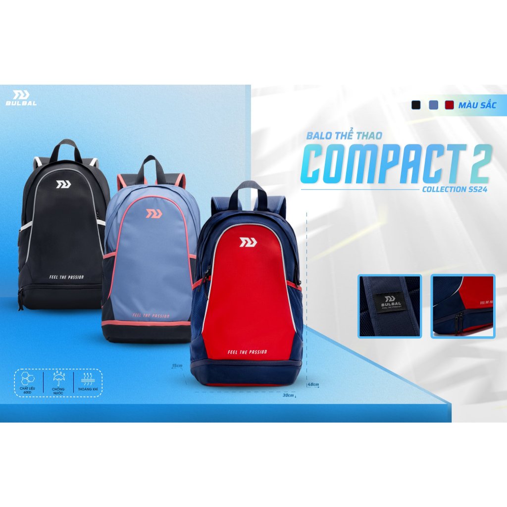 BALO THỂ THAO BULBAL COMPACT 2 THIẾT KẾ HIỆN ĐẠI, TỐI GIẢN VÀ NĂNG ĐỘNG ...