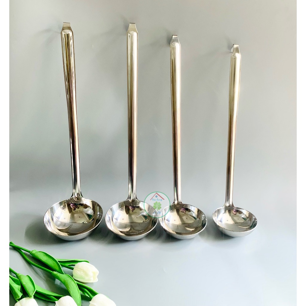 Vá múc nước lèo inox / Muôi múc nước lèo (đường kính 10cm đến 13cm ...