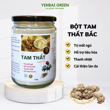 Bột Củ tam Thất Bắc Nguyên Chất Sấy Khô YENBAIGREEN Cao Cấp 210g