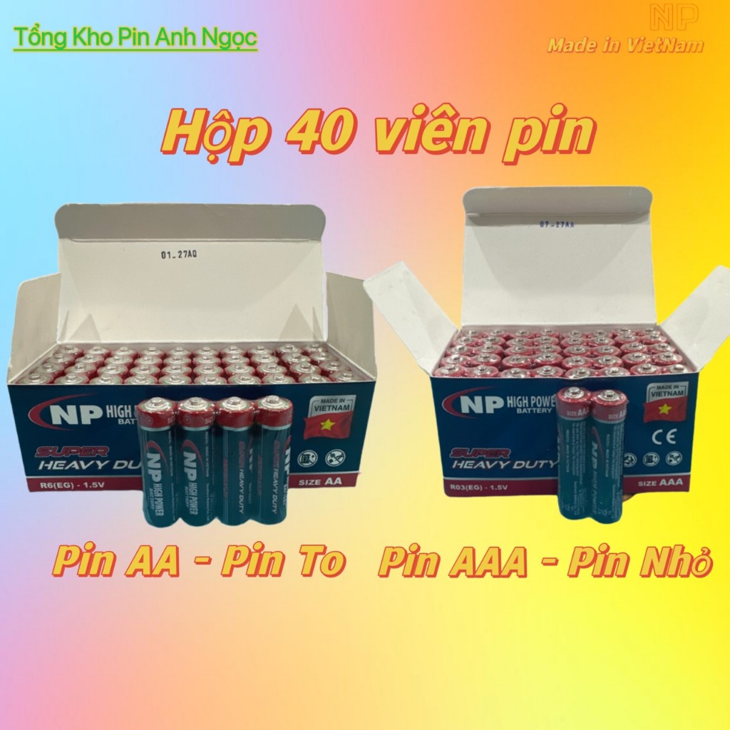 Pin AA - AAA Chính Hãng NP (Made in Việt Nam) Pin Vỏ Sắt Siêu Bền ...