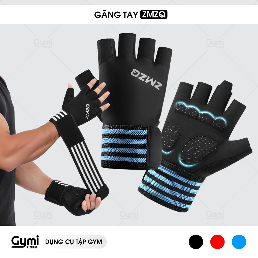 Găng Tay Tập Gym Nam Nữ ZMZQ (SND) - Găng Tay Thể Thao Bảo Vệ Cổ Tay - GT-ZMZQ