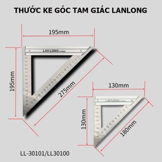 Thước ke góc tam giác vuông LANLONG