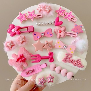 [🔥XƯỞNG SALE SẬP SÀN🔥]  Set 8 Kẹp Tóc Mái Barbie Dopamine Màu Hồng/kem Xinh Xắn Y2K K364