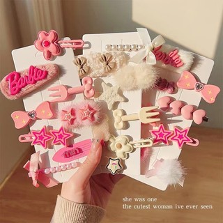 [🔥XƯỞNG SALE SẬP SÀN🔥]  Set 8 Kẹp Tóc Mái Barbie Dopamine Màu Hồng/kem Xinh Xắn Y2K K364