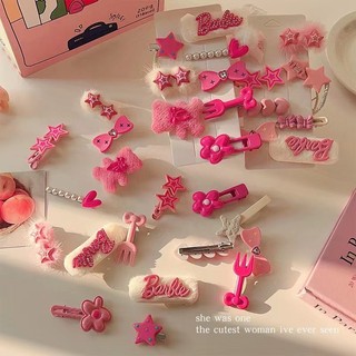 [🔥XƯỞNG SALE SẬP SÀN🔥]  Set 8 Kẹp Tóc Mái Barbie Dopamine Màu Hồng/kem Xinh Xắn Y2K K364