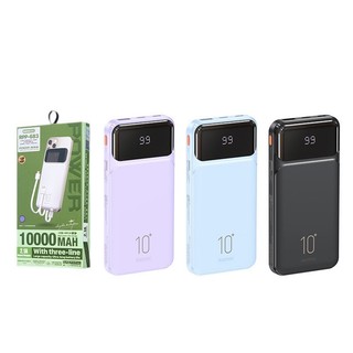 Pin Dự Phòng Remax RPP-683 10000mAh 5 cổng Output, 2 cổng Input, có 3 cáp sạc