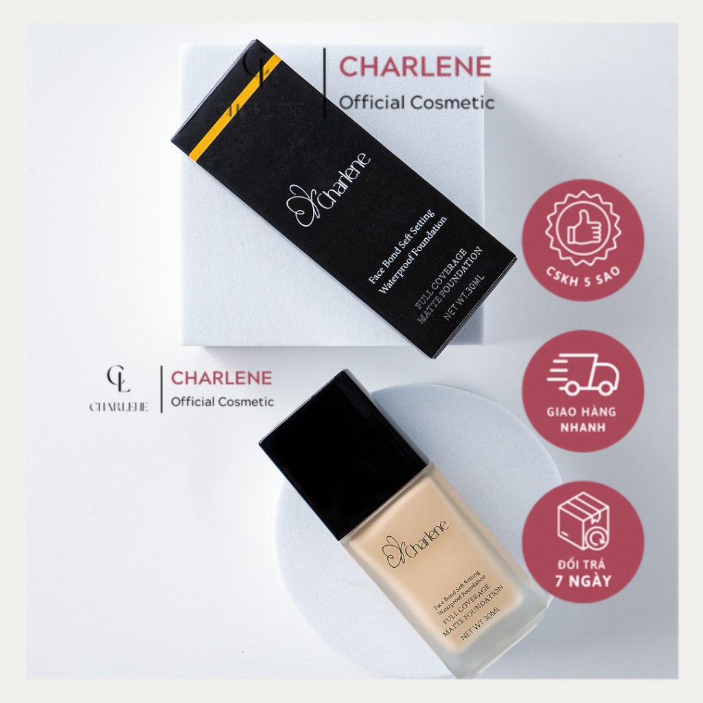 [PHIÊN BẢN MỚI] Kem nền Charlene chống mồ hôi chống nước Charlene Full ...
