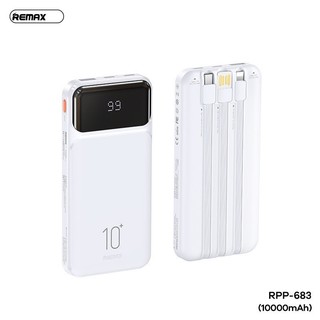Sạc Dự Phòng Remax RPP-683 10000mAh 5 cổng Output, 2 cổng Input, có 3 cáp sạc