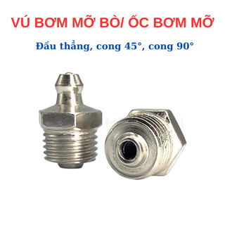 Ốc Vú Bơm Mỡ M6-M8-M10 Đầu Thẳng, Cong 45, Vuông Góc 90 - Phụ Kiện Bảo Trì Chốt Nhíp, Bạc Đạn, Máy Cày, Xe Tải