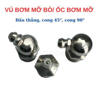 Ốc Vú Bơm Mỡ M6-M8-M10 Đầu Thẳng, Cong 45, Vuông Góc 90 - Phụ Kiện Bảo Trì Chốt Nhíp, Bạc Đạn, Máy Cày, Xe Tải