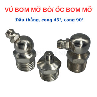 Ốc Vú Bơm Mỡ M6-M8-M10 Đầu Thẳng, Cong 45, Vuông Góc 90 - Phụ Kiện Bảo Trì Chốt Nhíp, Bạc Đạn, Máy Cày, Xe Tải