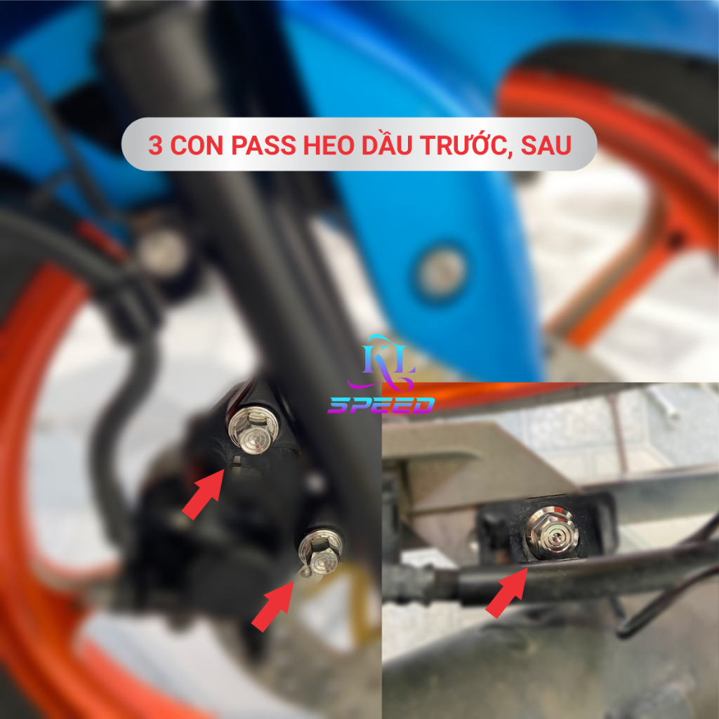 Bộ ốc Salaya cho Exciter 150 full, gắn dàn áo, cổ, yếm, baga, carte, ốp pô, đĩa, heo dầu...
