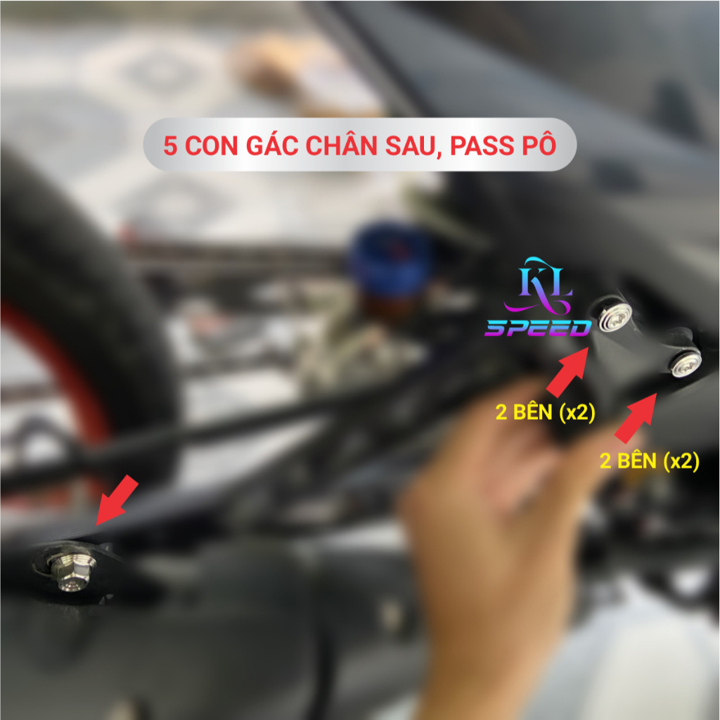 Bộ ốc Salaya cho Exciter 150 full, gắn dàn áo, cổ, yếm, baga, carte, ốp pô, đĩa, heo dầu...