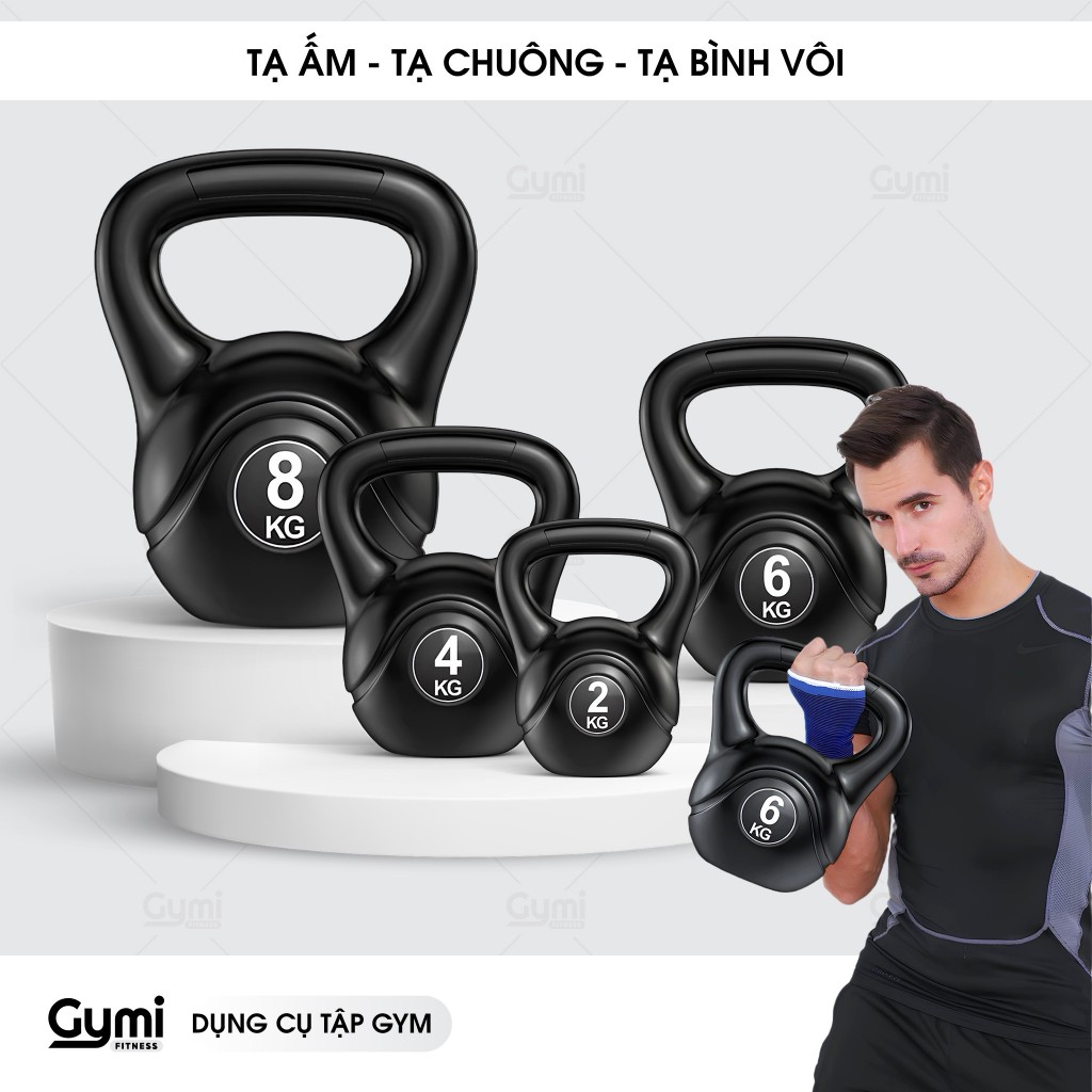 [1 Cái] Tạ Bình Vôi, Tạ Chuông 2kg/4kg/6kg/8kg Tập Squat, Tạ Ấm Dụng Cụ Thể Thao Tại Nhà Chống Đẩy - TaAm
