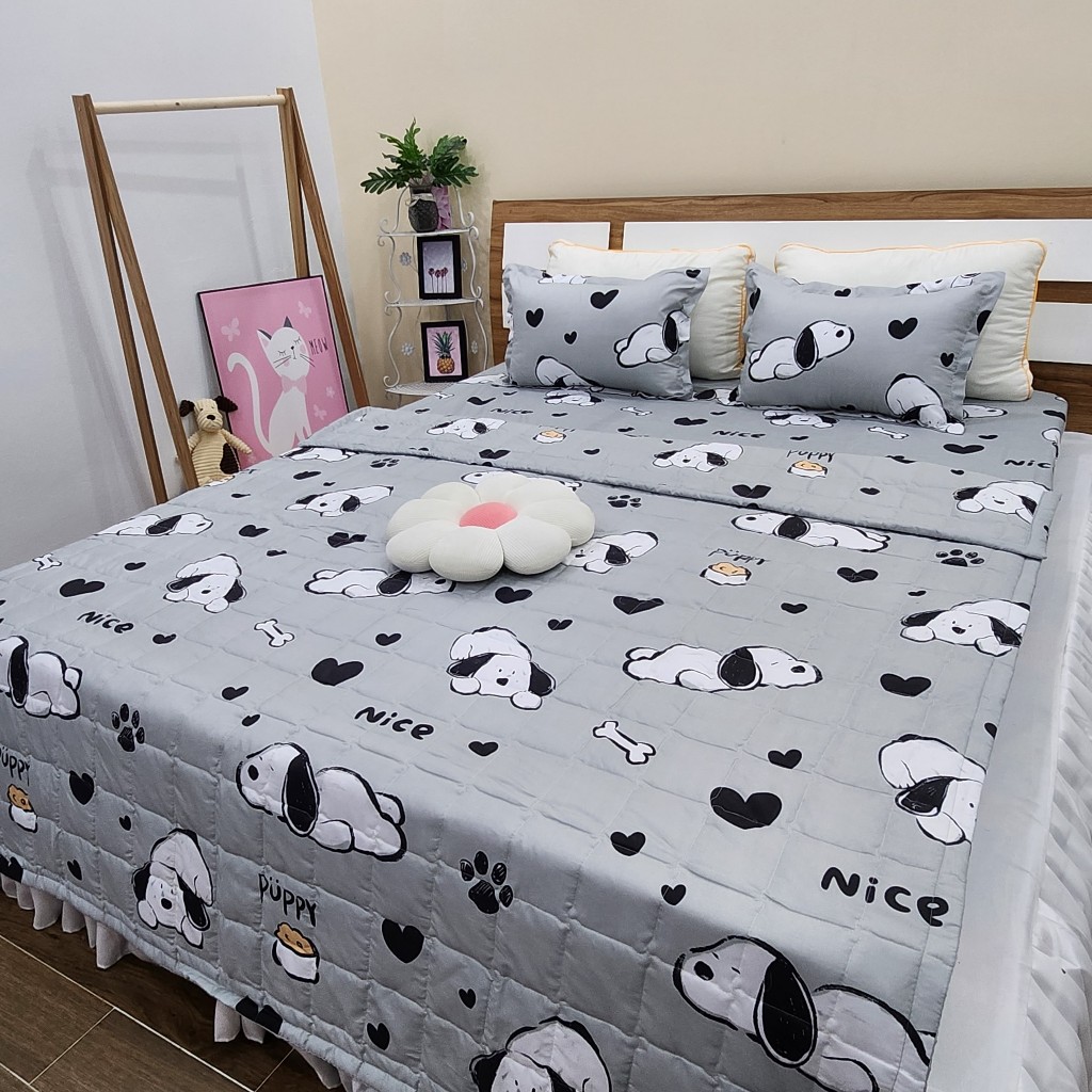 Ga chun - Bộ 4 món Ga Gối & Vỏ Chăn Hồng main image 0
