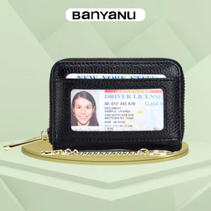 Ví Nữ Ngắn Mini Bóp Nữ Da Bò Chính Hãng Treo Móc Chìa Khóa BANYANU Cao Cấp Mẫu BCV-VN13 Có Hộp Làm Quà Tặng Sang Trọng