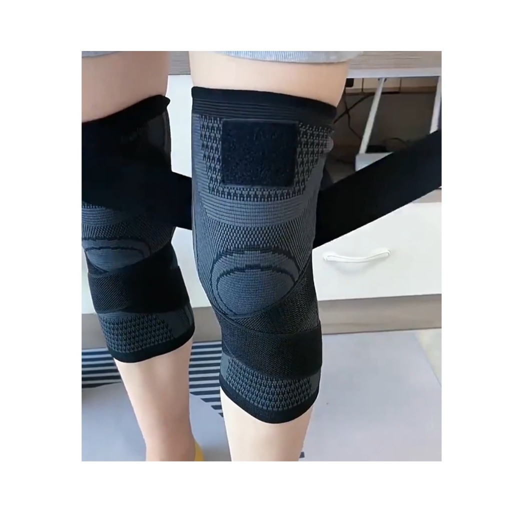Bó gối thể thao bảo vệ gối chân SFIT POWER 511F co giãn 4 chiều, dây quấn trợ lực chắc chắn