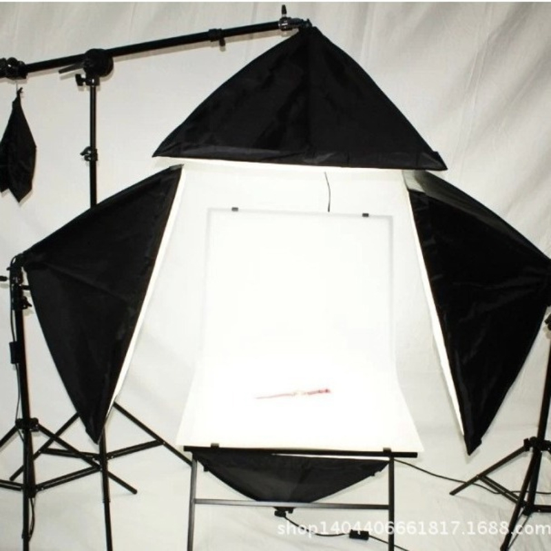 Đèn studio chụp ảnh sản phẩm chân đèn 2m kèm Softbox 50x70 cm hỗ trợ sáng quay phim livestream