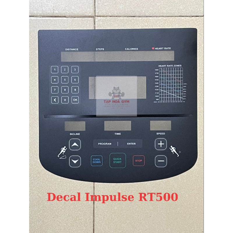 Decal máy chạy bộ Impulse PT300,RT500