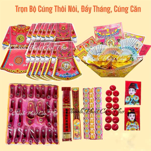 Trọn bộ Cúng Căn, Cúng Thôi Nôi, Cúng Đầy Tháng Cho Bé Gái Màu Hồng Cao Cấp