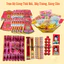 Trọn bộ Cúng Căn, Cúng Thôi Nôi, Cúng Đầy Tháng Cho Bé Gái Màu Hồng Cao Cấp