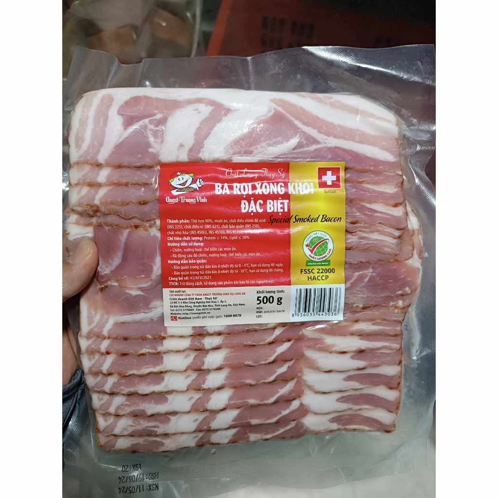 Thịt Ba rọi xông khói Bacon Trường vinh túi 500g - date mới nhất ...