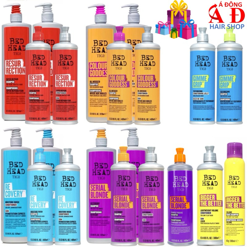DẦU XẢ TIGI BED HEAD (CHAI TÍM RUỘT TRẮNG) GIỮ MÀU TÓC TẨY NHUỘM SÁNG, HIGHLIGHT PASTEL MỸ 970ML