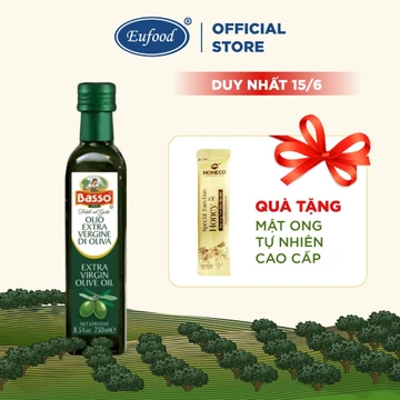 Dầu Olive Nguyên Chất Extra Basso - EUFOOD Việt Nam - Dầu Oliu Thực Vật Nhập Khẩu Ý Chính Hãng