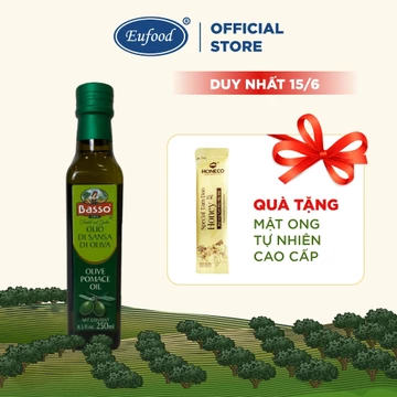 Dầu Olive Tinh Luyện Pomace Basso - EUFOOD Việt Nam - Dầu Oliu Thực Vật Nhập Khẩu Ý Chính Hãng