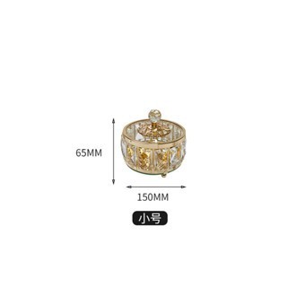 Hũ thủy tinh mạ vàng sang trọng đựng mứt hạt bánh kẹo tết