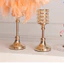 Chân nến trang trí đính đá hình chao đèn Crystal Iron Wedding Giá đỡ nến vàng Trang trí văn phòng Chân nến
