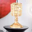 Chân nến trang trí đính đá hình chao đèn Crystal Iron Wedding Giá đỡ nến vàng Trang trí văn phòng Chân nến