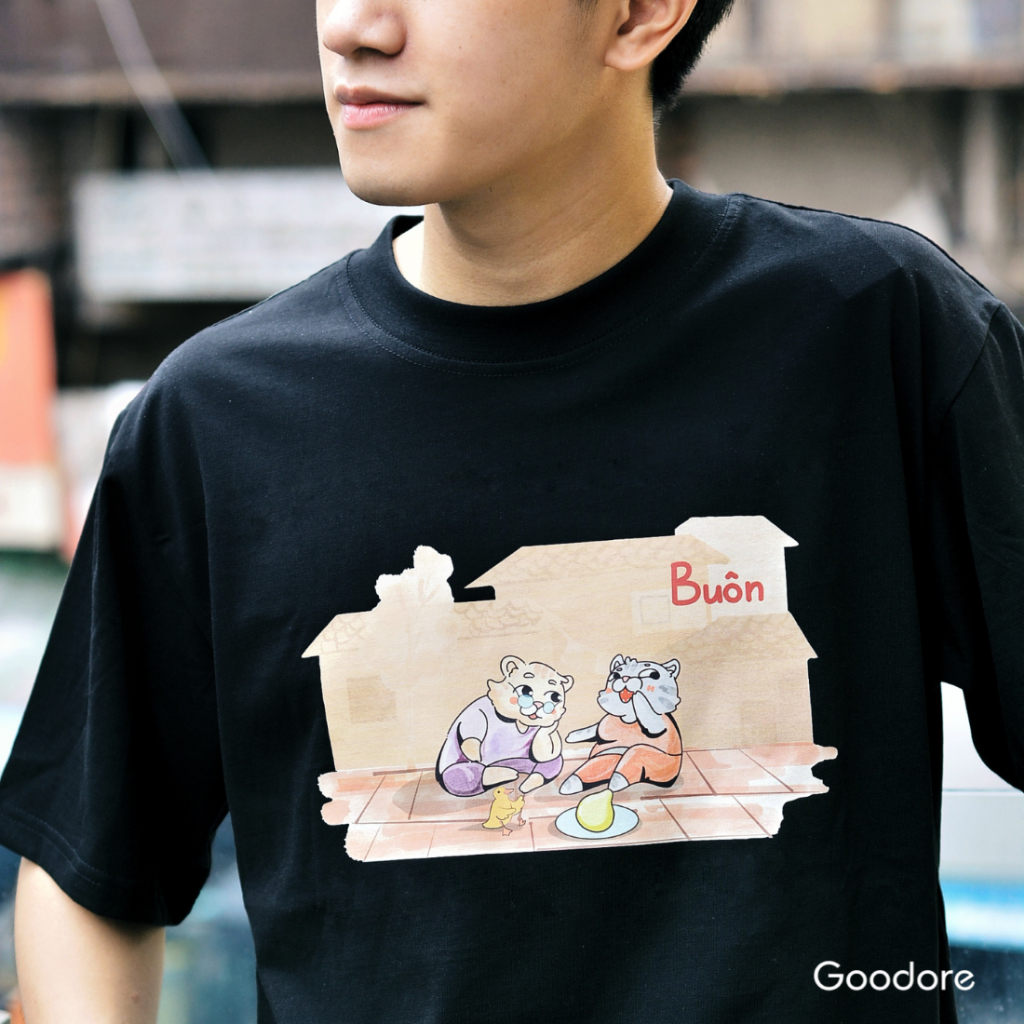 Áo thun Oversize cotton unisex nam nữ Goodore BST Phố Thị mẫu Buôn thoáng mát năng động thiết kế độc đáo